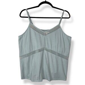 Honeylove Blisswear Cami Top Womens Size XL Glacier Blue Mesh Shelf Bra Soft